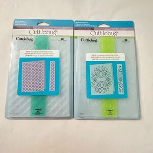 NEW Cuttlebug Embossing Folder Bundle of 2 WICKER WEAVE, NATHANIEL'S PENWORK